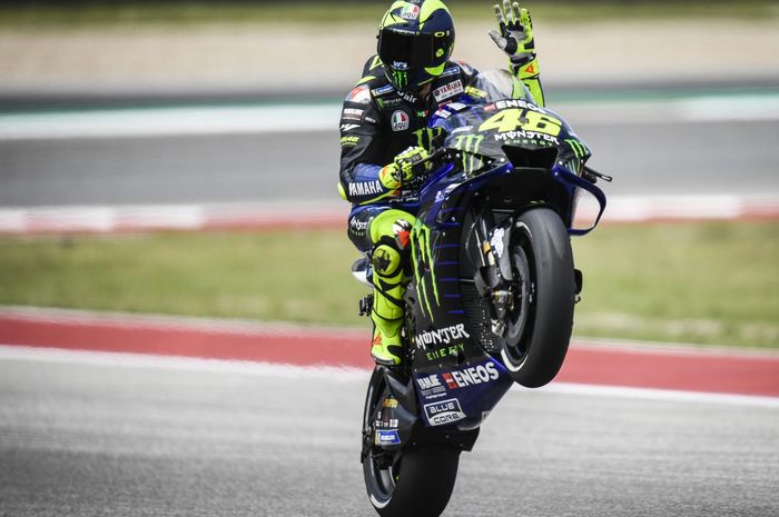 Valentino Rossi berhasil naik podium kedua di MotoGP Amerika 2019, Sedangkan Marc Marquez Gagal Finis