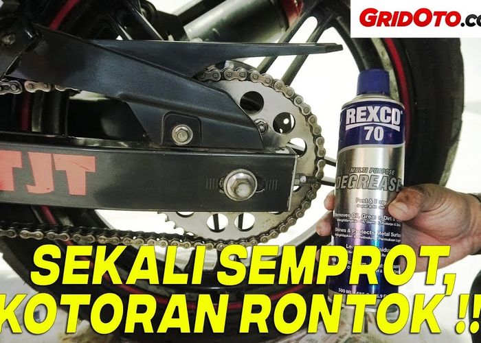 Cara Simpel Bersihkan Rantai Dan Gir Motor Cuma Semprot Dan Diamkan Gridoto Com