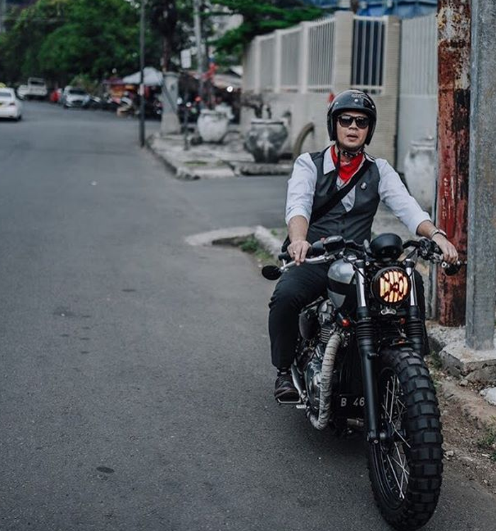 Surya Insomnia saat ikut riding DGR Jakarta