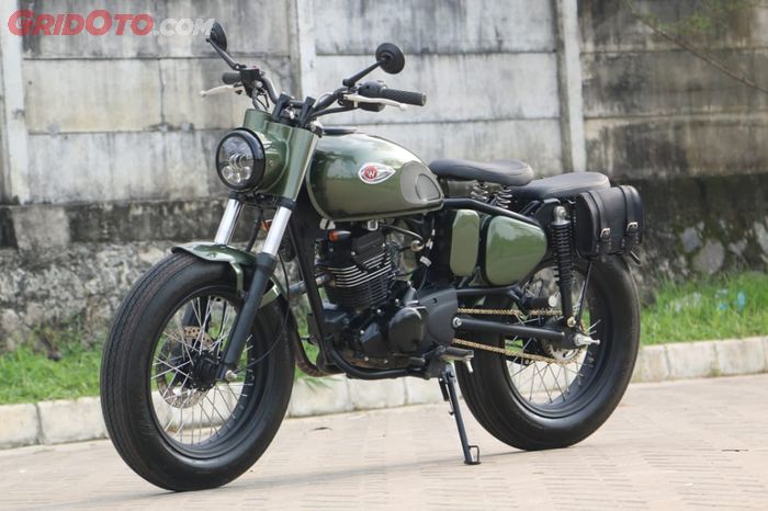 Rangka W175 ini dibuat mirip Royal Enfield.