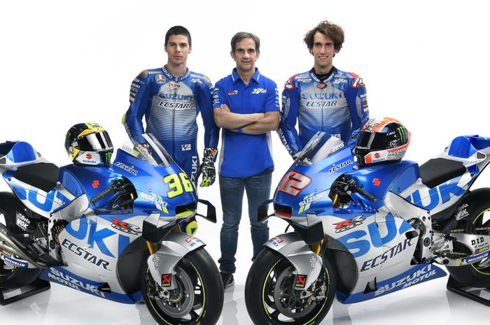 Muda dan bertalenta, Bos tim Suzuki Ecstar ALex Rins dan Joan Mir mampu mengkuti jejak legenda MotoGP, Kevin Schwantz