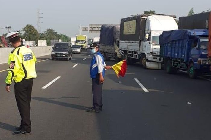 Ilustrasi kecelakaan di jalan tol