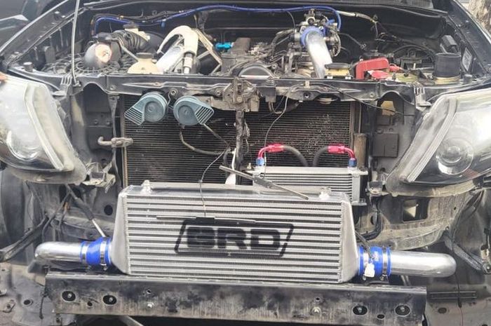 Ilustrasi pemesangan intercooler di Fortuner geneasi awal