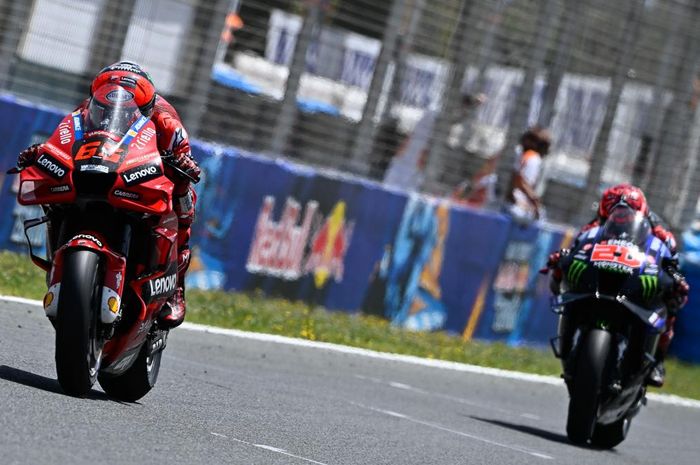 Akui sulit untuk menyalip Francesco Bagnaia, Fabio Quartararo puas meraih podium kedua di MotoGP Spanyol 2022