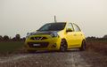 Modifikasi Nissan March Sporty Berbaju Kuning, Mesin Suntik Turbo
