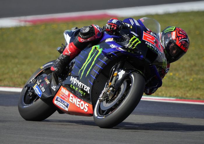 Pembalap Monster Energy Yamaha, Fabio Quartararo, berhasil memenangkan balapan MotoGP Portugal 2021 di sirkuit Portimao
