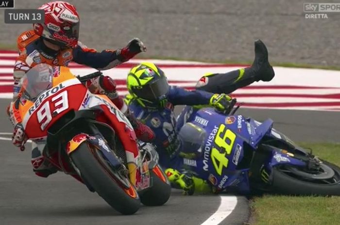 Marc Marquez Jatuhkan Valentino Rossi di GP Argentina