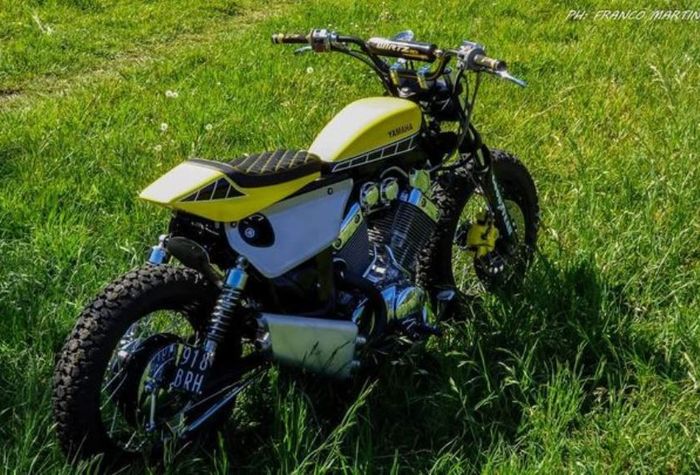 Yamaha Virago 535 custom flat tracker besutan Dino Maltoni