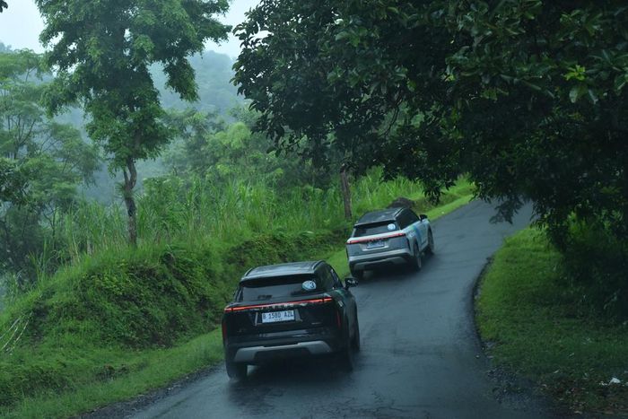 Rute penuh dengan tanjakan di area Kintamani, Bali