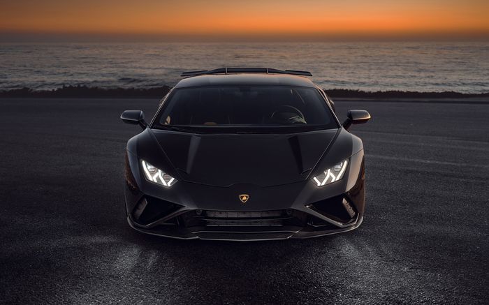Tampilan depan modifikasi Lamborghini Huracan Evo