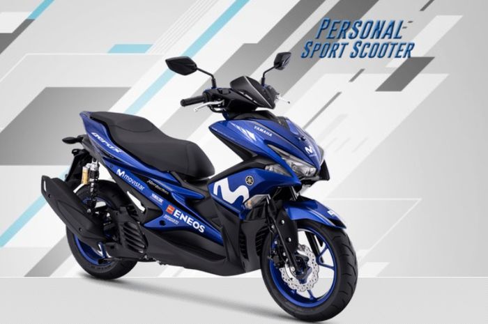 Tampilan Yamaha Aerox 155 dengan livery baru