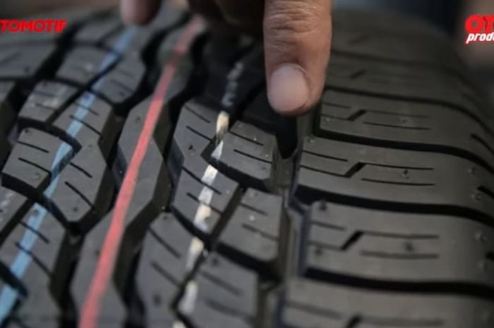 Tanda TWI berupa tonjolan di dalam alur ban