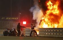 Crash di F1 Bahrain Hingga Mobil Terbelah Jadi 2 dan Terbakar, Begini Kondisi Romain Grosjean