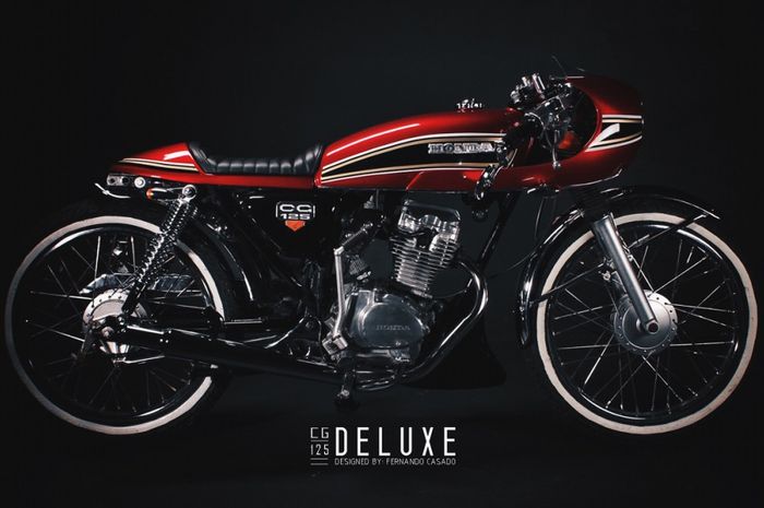 Honda CG125 custom cafe racer besutan Fernando Casado