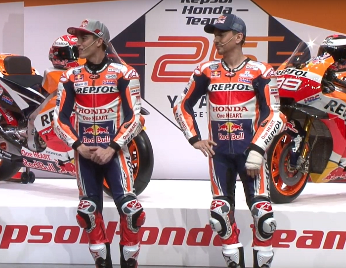 Marc Marquez dan Jorge Lorenzo di launching Repsol Honda MotoGP 2019