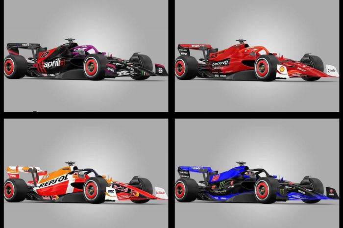 Mobil F1 Ketempelan Livery Motor MotoGP, Jadinya Keren Juga ya, Tengok Yang Tim Honda