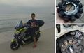 Yamaha NMAX Main ke Pantai, Aki Drop, Biang Kerok Spul Jebol Kena Pasir
