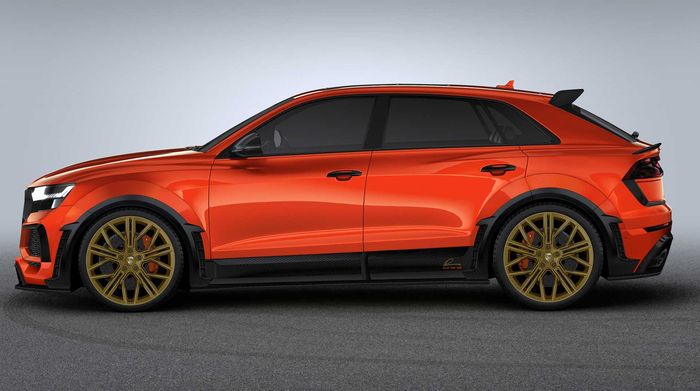 Tampilan samping modifikasi Audi RS Q8 Racikan Lumma Design