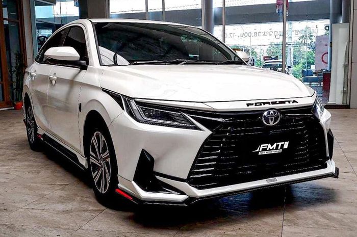 Modifikasi Toyota Vios baru tampil sporty pakai body kit buatan Siam Bodykit, Thailand