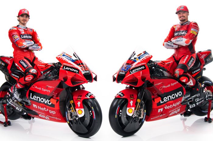 Resmi! Tim Ducati launching skuatnya untuk menhadapi MotoGP 2021, Begini tampilan motor Jack Miller dan Francesco Bagnaia
