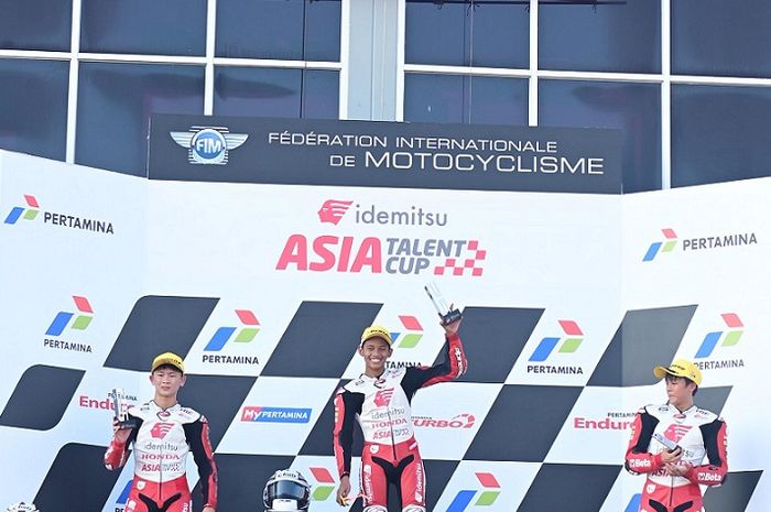 Pembalap binaan PT Astra Honda Motor (AHM), Veda Ega Pratama sapu bersih podium IATC seri 3, Mandalika, Indonesia 