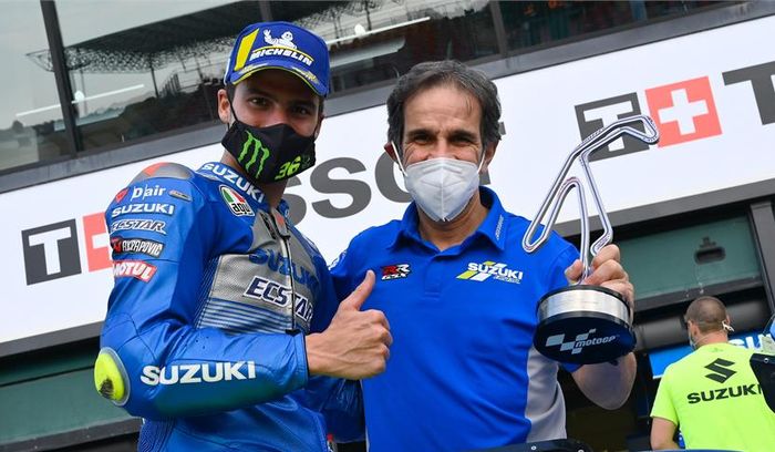 Davide Brivio (kanan) ingin Suzuki sapu bersih semua gelar MotoGP 2020 ini
