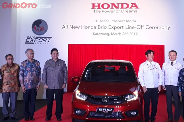 Seremonial dimulainya produksi all new Honda Brio untuk pasar ekspor