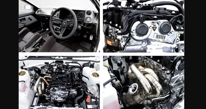 mesin G16E yang terpasang pada Toyota Corolla AE86 ini tanpa Turbocharged