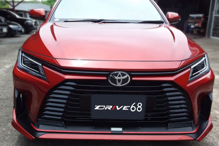 Tampilan depan modifikasi Toyota Vios baru dikemas simpel namun tetap sporty