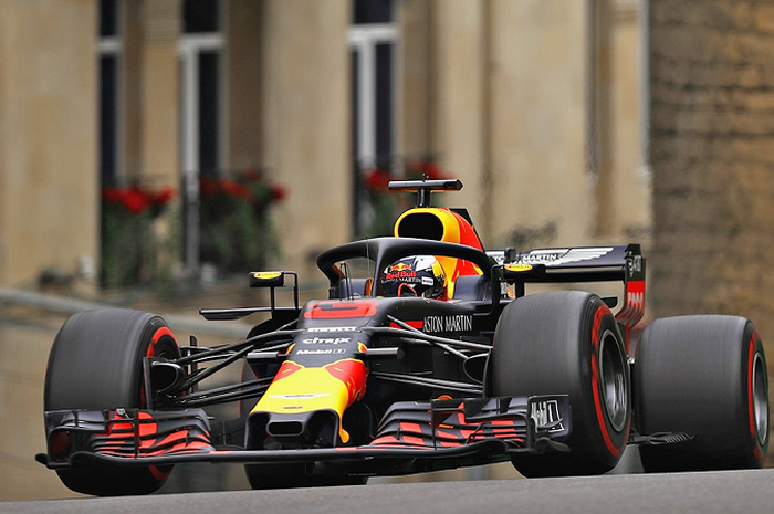 Daniel Ricciardo di FP2 GP F1 Azerbaijan 2018