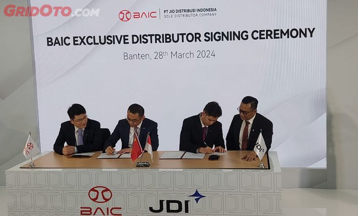 Penanda tanganan kerja sama BAIC dan JDI.
