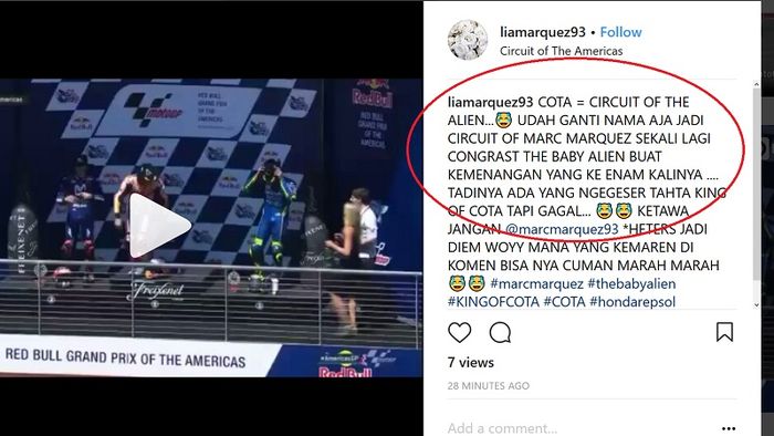 Usulan dari netizen setelah Marc Marquez selalu menang di MotoGP Amerika
