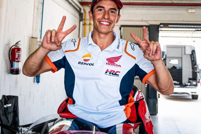 Kondisi lengan kanan alami kemajuan, Marc Marquez akan kembali mencoba memacu motor Honda RC213V pada tes MotoGP Misano
