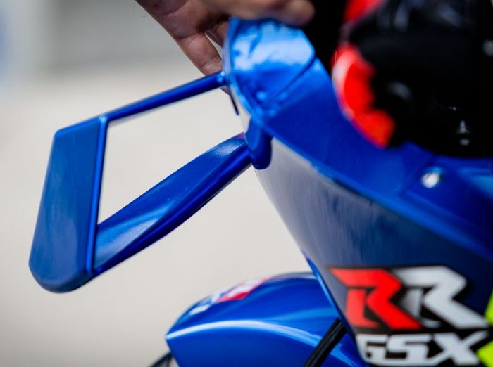 Alex Rins menjajal aero fairing baru tim Suzuki Ecstar di MotoGP Ceko