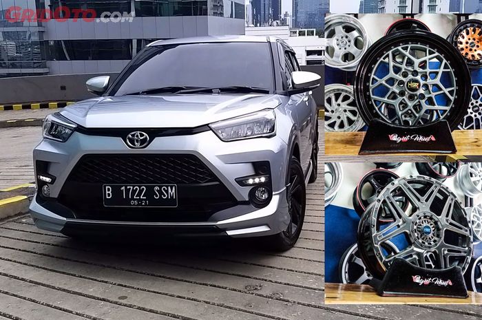 Modifikasi simpel Toyota Raize pakai 2 opsi pelek HSR