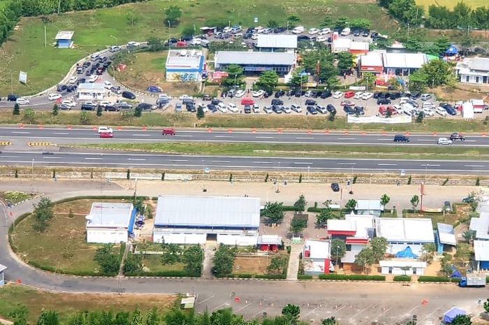 Ilustrasi rest area jalan tol.