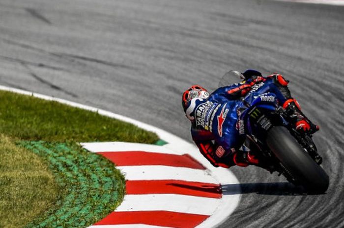 Maverick Vinales saat menjalani sesi kualifikasi MotoGP Austria di Red Bull Ring, Austria, Sabtu (11