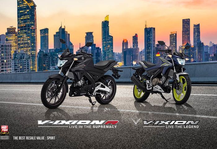 Yamaha V-Ixion R dan Yamaha V-Ixion standar yang masih dijual.