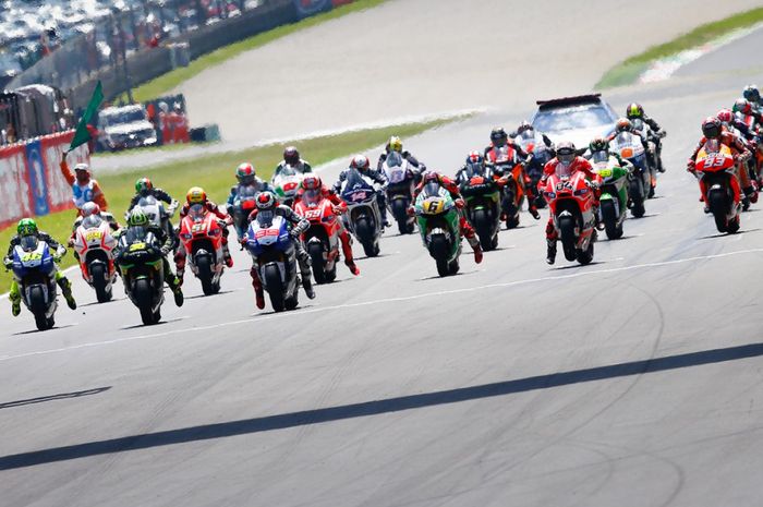Ilustrasi starting grid MotoGP