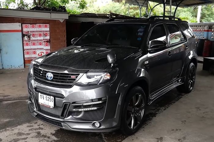 Modifikasi Toyota Fortuner lama tampil agresif dengan aura BMW dan Nissan