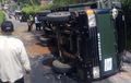 Tak Kuat Menanjak, Truk yang Ditumpangi 35 Siswa Terguling di Bogor