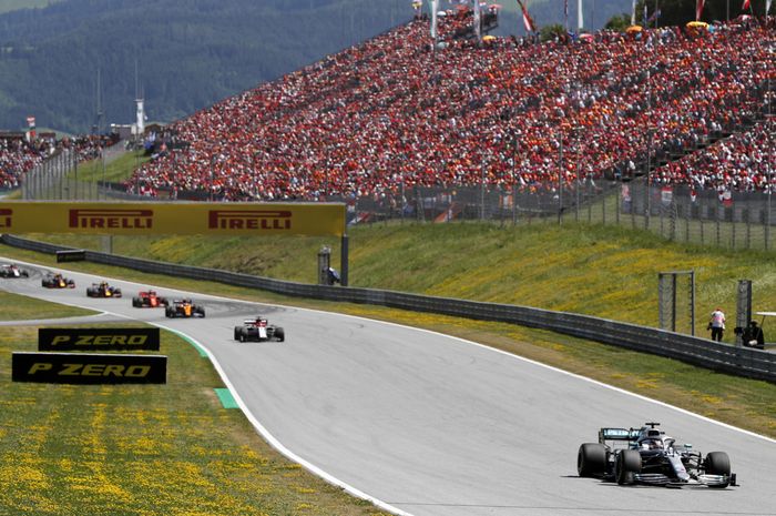 Salah satu tribun penonton di Red Bull Ring pada GP F1 Austria 2019