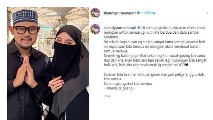 Shandy Purnamasari Beri Isyarat akan berpisah dengan Gilang Juragan 99