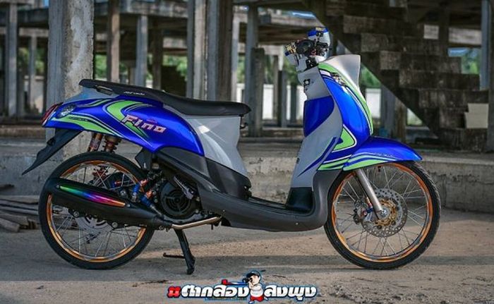Modifikasi Yamaha Fino bergaya thailook