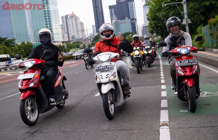 Komunitas pengguna Yamaha Mio enggak ketinggalan ikut dalam Nyoride