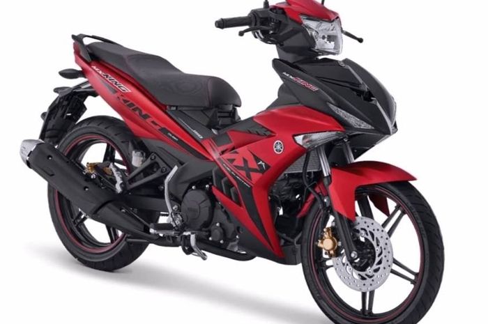 Yamaha MX King dipasangkan knalpot motor 2 tak.