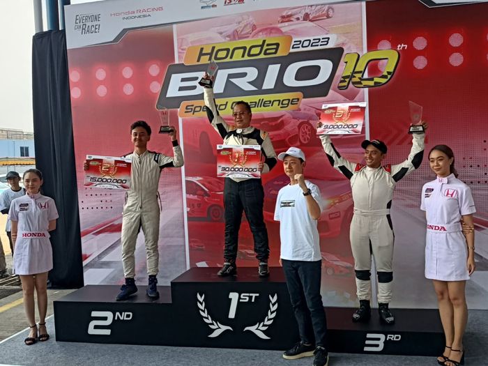Junus Danuatmojo berhasil meraih Juara Nasional Honda Brio Speed Challenge 2023 