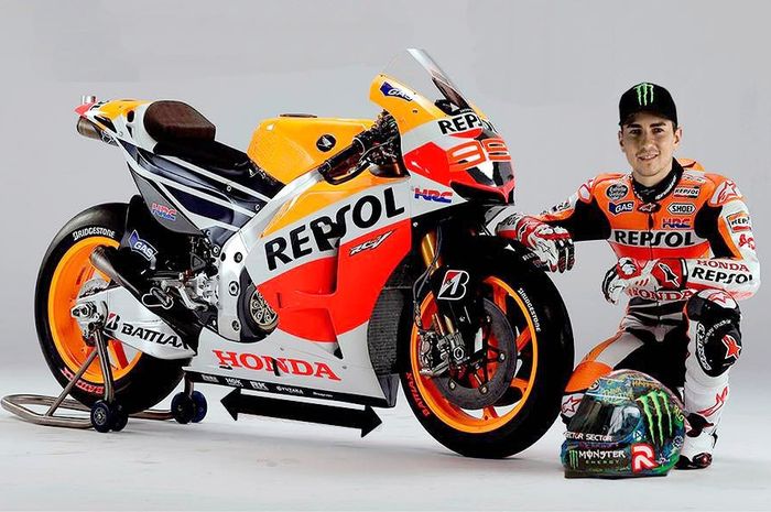 Ilustrasi Jorge Lorenzo suda berseragam tim Repsol Honda