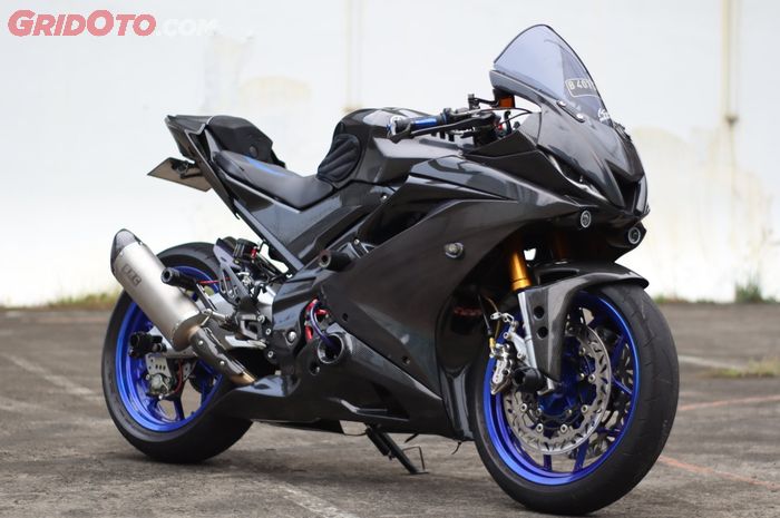 Modifikasi Yamaha R15 VVA bertampang ala Yamaha R6, moge look banget!