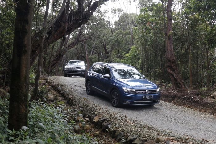 Volkswagen Tiguan Allspace di kawasan Kawah Putih, Ciwidey Bandung